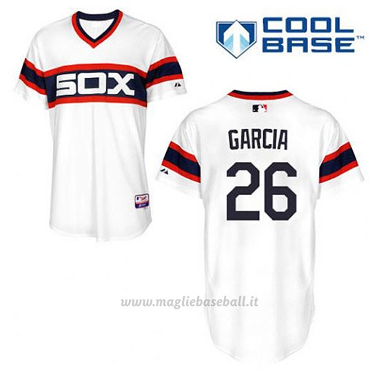 Maglia Baseball Uomo Chicago White Sox 26 Avisail Garcia Bianco Alterner Cool Base